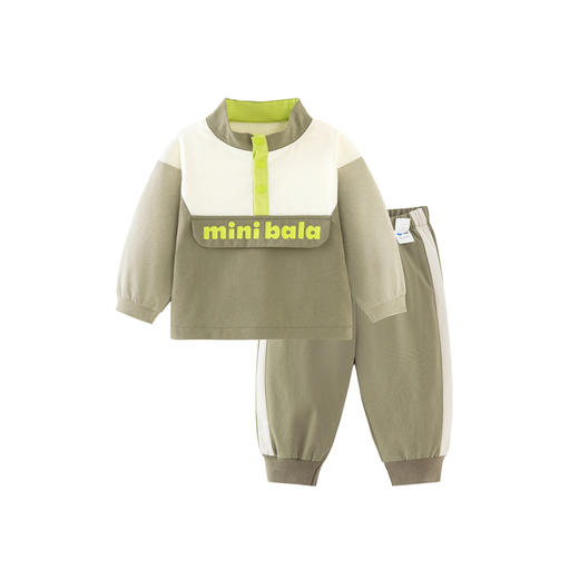 迷你巴拉复古套装男女童活力学院风长袖长裤 商品图4