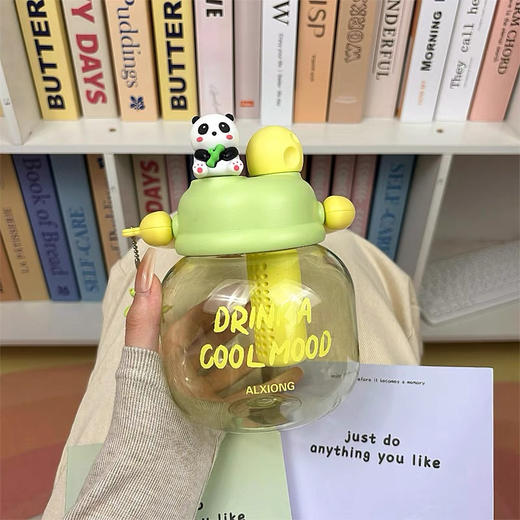 【熊 猫🐼双饮杯】可爱小熊 猫提手吸管杯800ml 🥤一个杯子可以喝两种饮料 商品图8