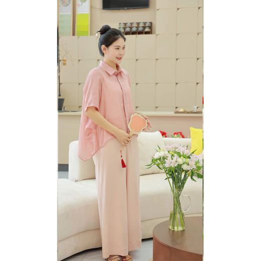 【抖音专属】时间煮雨-阔腿裤24709127檀唇 商品图6