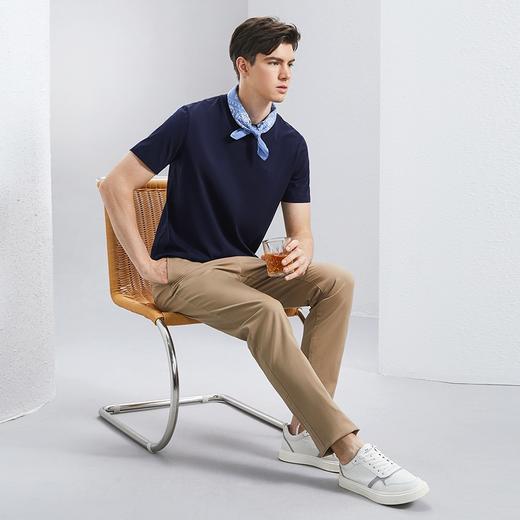 【冰藻泥】柒牌短袖T恤男2024夏季新款时尚休闲多色凉感圆领上衣126T71570 商品图3