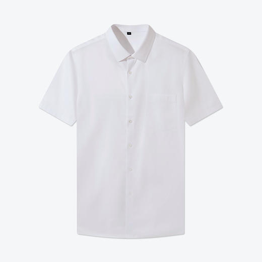 【DP免烫】柒牌衬衫短袖男夏季新款商务正装白色纯棉打底翻领衬衣124A70340 商品图4