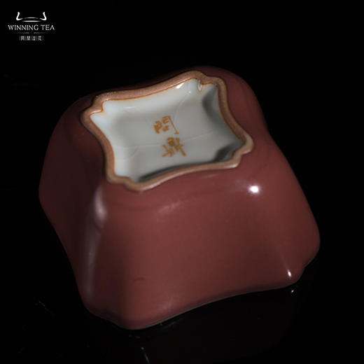 问鼎汝瓷萼红四方杯 商品图2