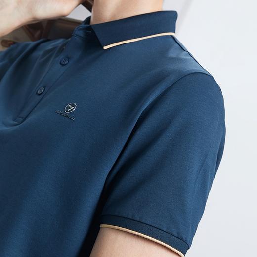 【不变形领】【5A抗菌2A防螨】柒牌polo衫短袖男夏季新款含桑蚕丝透气翻领上衣126T70220 商品图2