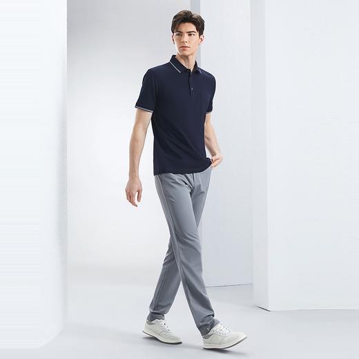 【不变形领】【5A抗菌2A防螨】柒牌男士polo衫夏季薄款商务休闲口袋款翻领T恤126T71070 商品图3