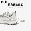 MIO米奥秋季圆头厚底时尚休闲鞋国风提花帮面老爹鞋女鞋M244502301 商品缩略图4