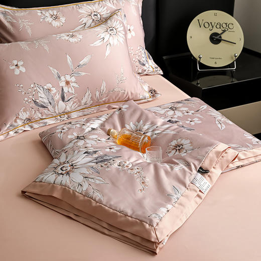 【新款水洗真丝夏被四件套】空调被可水洗 清凉舒适让你拥有好的睡眠质量 商品图7