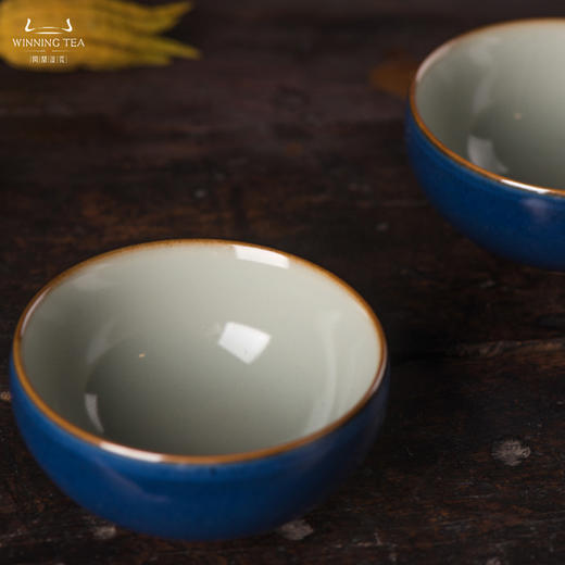 问鼎汝瓷经典款黛蓝平口杯（缺货） 商品图1