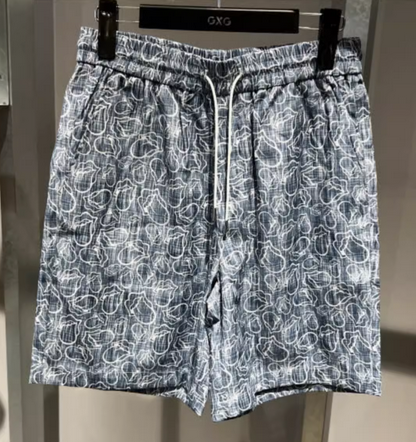 GXG蓝色直筒短裤GE1220969D