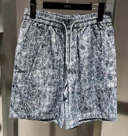 GXG蓝色直筒短裤GE1220969D 商品图0