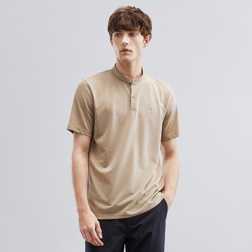 柒牌男装立领POLO衫男2024夏季新款时尚休闲青年男士短袖T恤上衣126T73280 商品图1