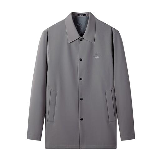 柒牌风衣男2024春秋款韩版时尚潮流中青年暗格子长袖翻领防风外套126K70910 商品图4