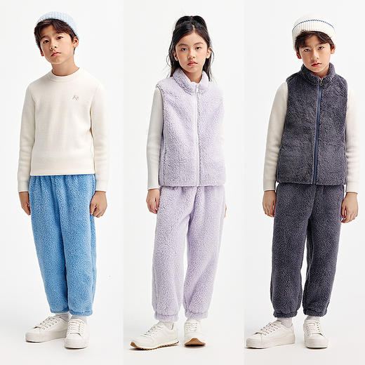 森马儿童长裤2024年新款保暖珊瑚绒宽松家居裤冬季男童女童装裤子 商品图2