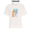 VIMAGE纬漫纪舒适纯棉百搭正肩直筒显瘦印花T恤上衣夏季新款VB2402304 商品缩略图5