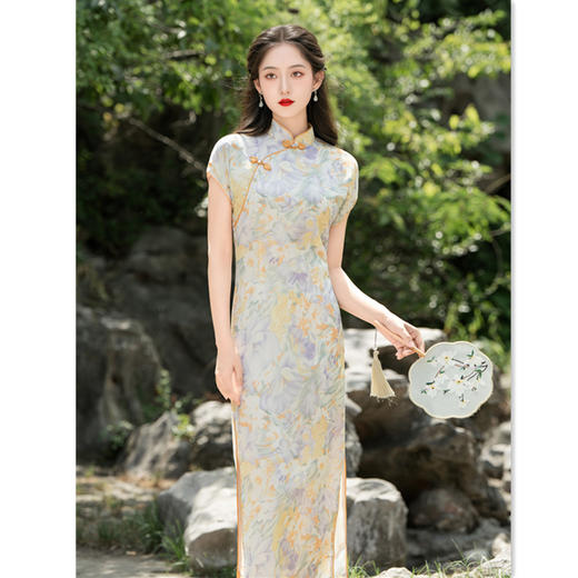 时尚改良新中式，长款连袖旗袍GX-373282 商品图2