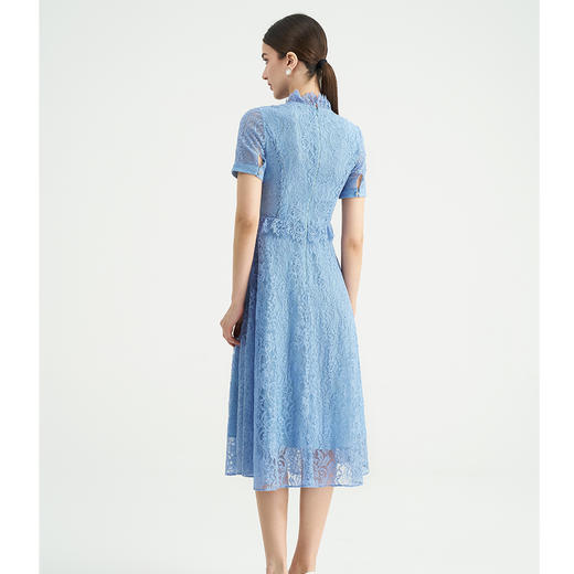 司歌蕾丝刺绣短袖国风显瘦连衣裙A892001X 商品图3