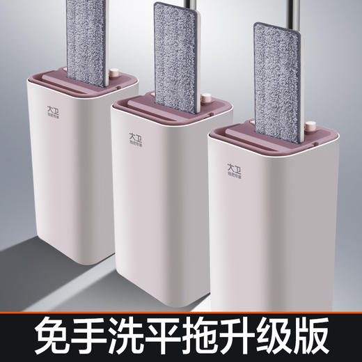 大卫  平板拖把  免手洗家用平板拖Z9-2  一杆四头 商品图3