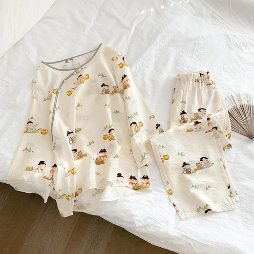 裁缝学苑AS271 中国风天丝新中式睡衣纸样家居服女装家居服做衣服样板 商品图4