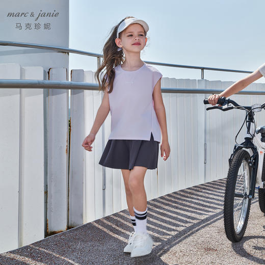 马克珍妮2024年夏装新款男女童干爽透气无袖运动背心240335 商品图1