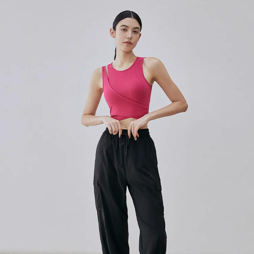 【限时秒】YOGACODE【火树银花系列】2024 拼接假两件瑜伽背心一体式固定杯DSG717 商品图4