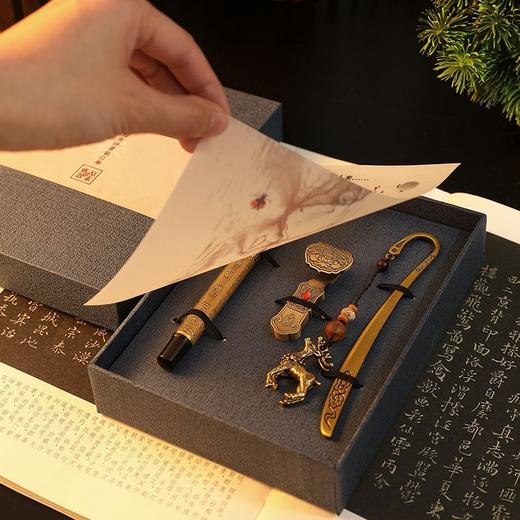 黄铜古典中国风书签U盘钢笔故宫创意礼物送老师客户学校伴手礼品 商品图5