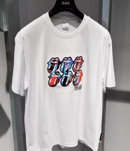 GXG白色微廓圆领短袖T恤GE1440980D 商品图0