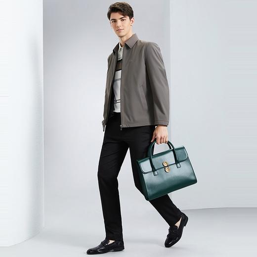 【无缝】柒牌翻领夹克男2024春季新款商务休闲爸爸装男士茄克外套126K70240 商品图3