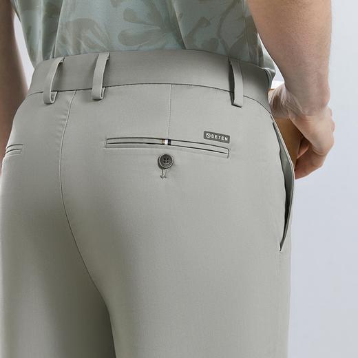 【含竹纤维】柒牌直筒休闲裤男2024春夏新款时尚简约百搭九分长裤126H71560 商品图2