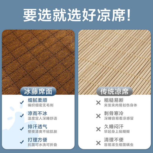 南极人冬夏两用凉席床垫子1.5x2米宿舍单人床褥垫被铺底薄款榻榻米褥子 双面床垫-水银灰 商品图2