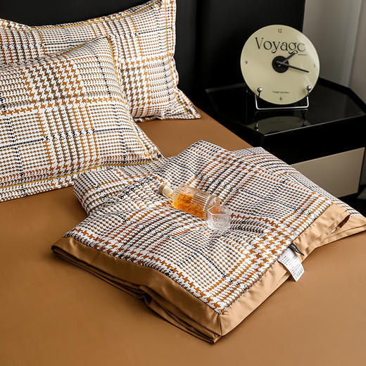 【新款水洗真丝夏被四件套】空调被可水洗 清凉舒适让你拥有好的睡眠质量 商品图1