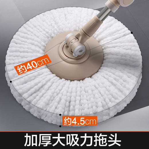 大卫  拖把  双驱动免手洗旋转拖把D6  一杆两头 商品图3