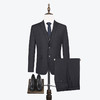 柒牌西装男套装结婚春季2024新款商务休闲格纹提花西服马甲三件套	126C70680 商品缩略图4