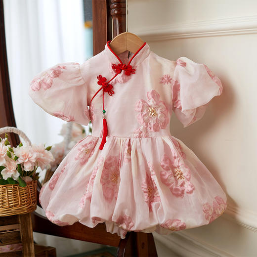 【甜美公主周岁礼服】新款儿童礼服公主裙宝宝周岁礼服中式钢琴演出服女主持人走秀礼服 商品图3