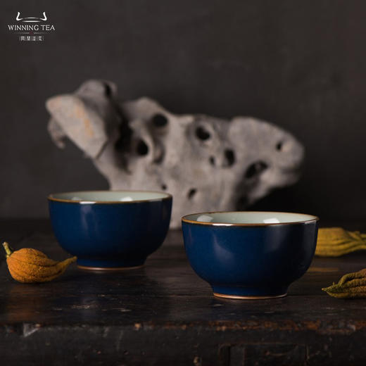 问鼎汝瓷经典款黛蓝听泉杯（缺货） 商品图1