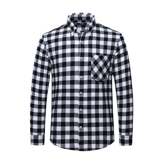 会员专享| 纯棉格子长袖衬衫 商品图4