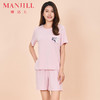 【M码】【商场同款】熳洁儿 莫棉女士家居服短袖短裤套装水墨画简约时尚睡衣24283218 商品缩略图0