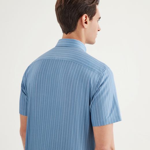 【特价】柒牌短袖衬衫男夏季新款商务休闲简约透气竖条纹男士翻领衬衣122A70160 商品图3
