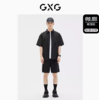 GXG黑色翻领短袖衬衫GE1230813C 商品缩略图1