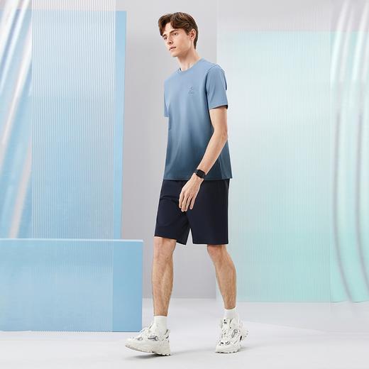 【冰藻泥】柒牌短袖T恤男2024夏季新款时尚休闲渐变印花圆领体恤126T72100 商品图3