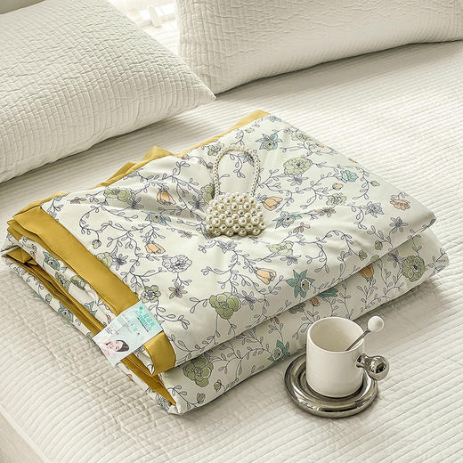 【新款水洗真丝夏被四件套】空调被可水洗 清凉舒适让你拥有好的睡眠质量 商品图13