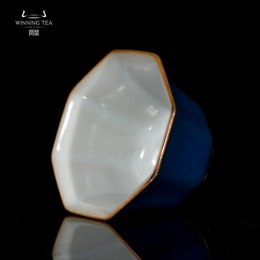 问鼎汝瓷经典款黛蓝八方杯（缺货） 商品图1