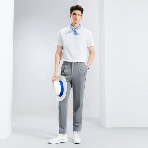 【凉感索罗纳】柒牌圆领短袖T恤男2024夏季新品时尚休闲薄款上衣126T71560 商品图3