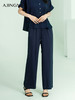 【商场同款】阿菁娜2024夏季新款直筒宽松垂坠感长裤A30X110051 商品缩略图0
