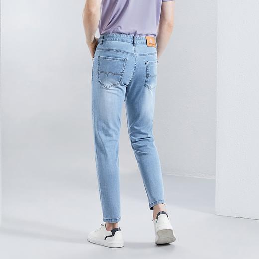 【含桑蚕丝】柒牌牛仔裤男款2024春季新款时尚休闲绢丝九分长裤子126H71160 商品图1