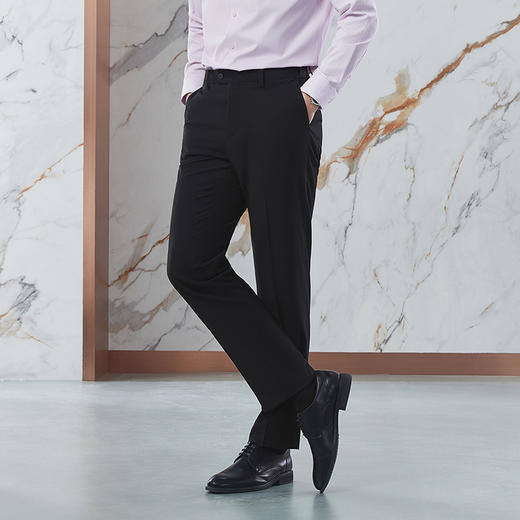 【含竹纤维】柒牌西服套装男2024春季新款商务正装黑色平驳领西装126C70610 商品图1