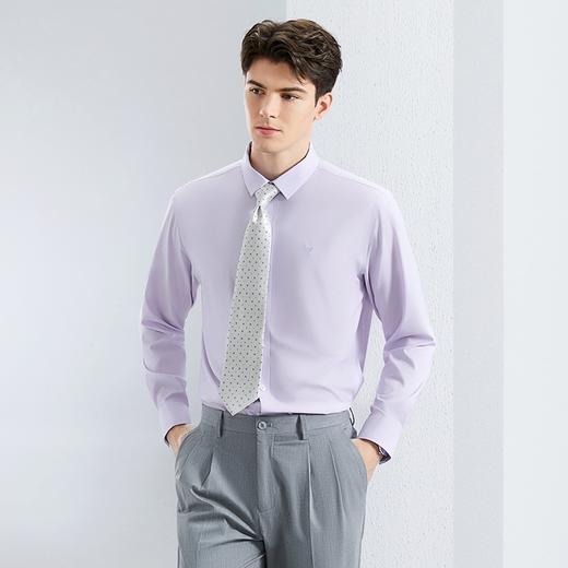 【5A抗菌2A防螨】柒牌长袖衬衫男春秋季商务正装含莫代尔翻领衬衣126A71040 商品图1