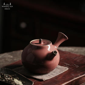 问鼎汝瓷萼红雨润侧把壶（缺货）