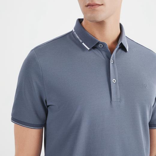 【冰氧吧】柒牌短袖polo衫男士含桑蚕丝翻领字母体恤衫122T70631 商品图2