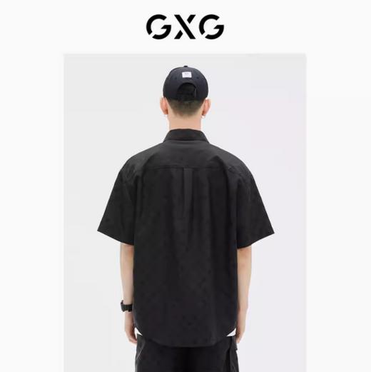 GXG黑色翻领短袖衬衫GE1230813C 商品图2