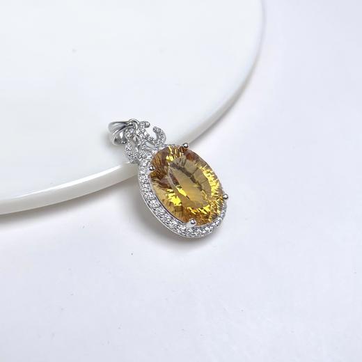 s925黄水晶吊坠 商品图0