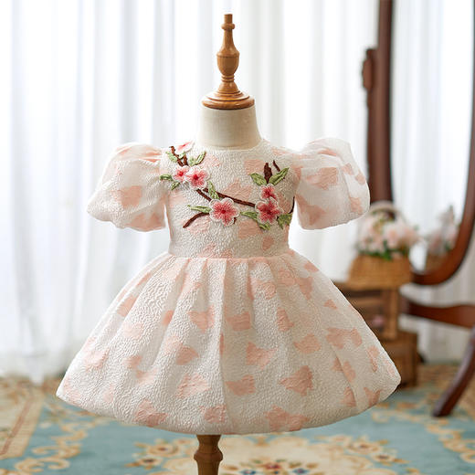 【甜美公主周岁礼服】新款儿童礼服公主裙宝宝周岁礼服中式钢琴演出服女主持人走秀礼服 商品图8